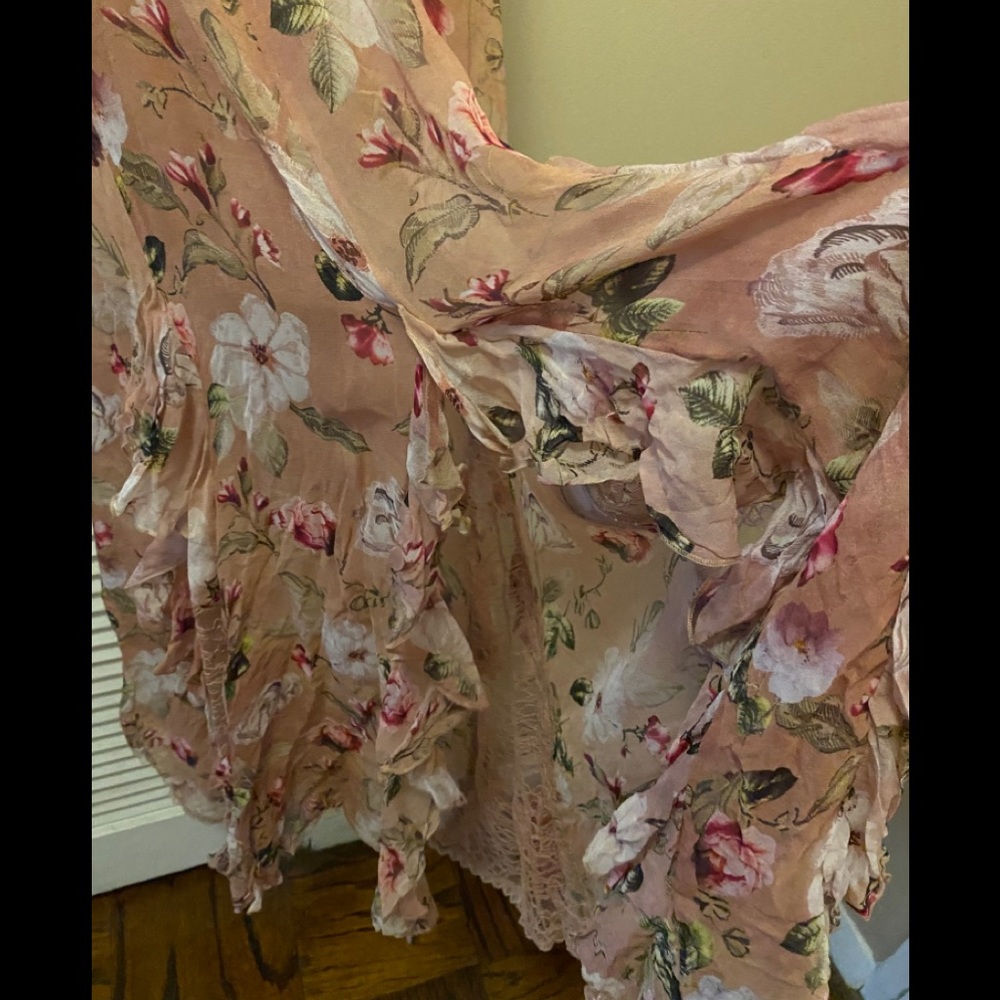 Alice and Olivia floral ruffle formal dress 0 - Picture 10 of 12